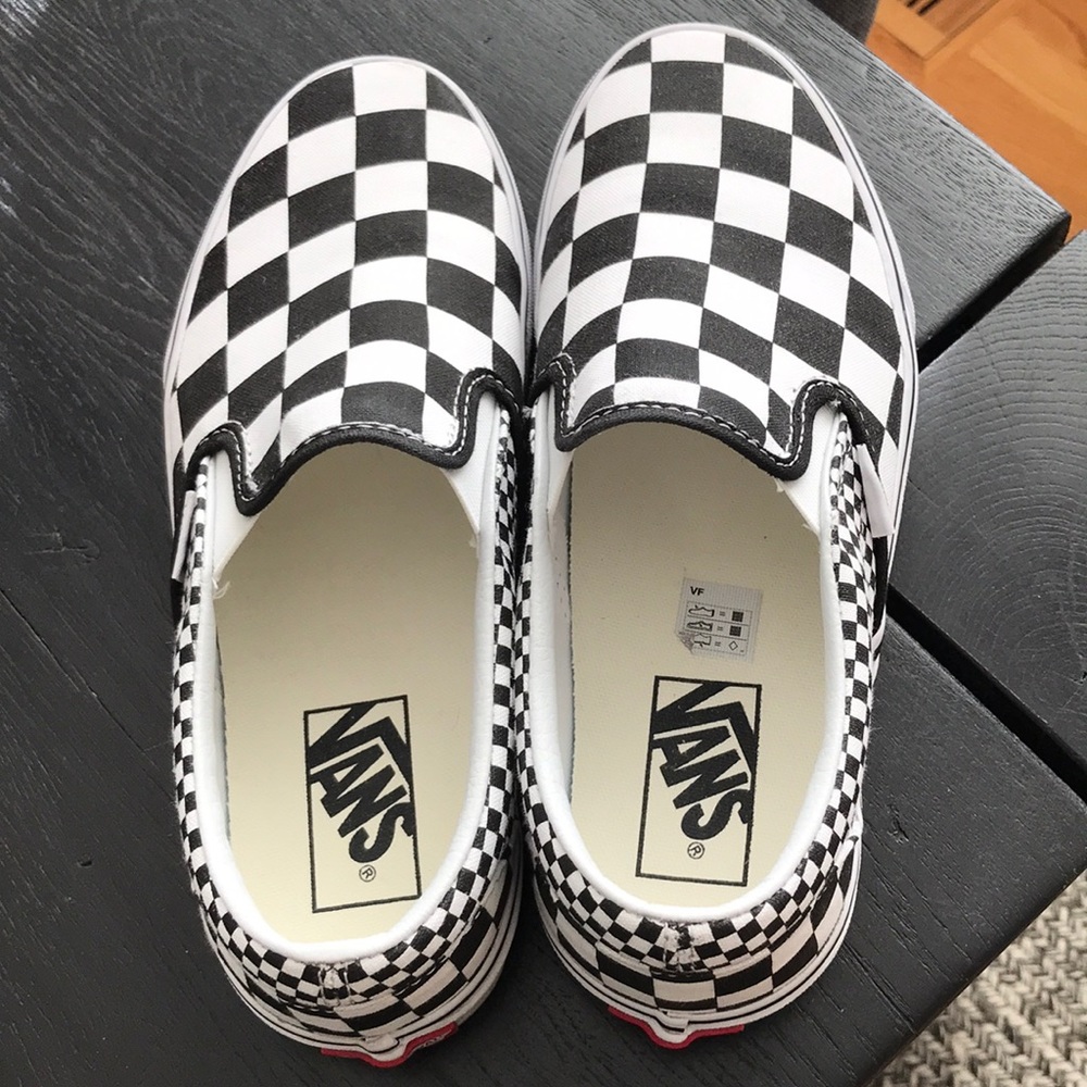 Vans black and white checkerboard size 7.5
